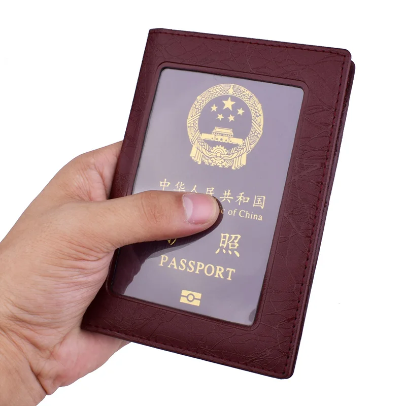 

Russia PU Leather Passport Cover Russian Emblem Logo Credit Card Holder Women Men Travel Document Passport Case Organizer