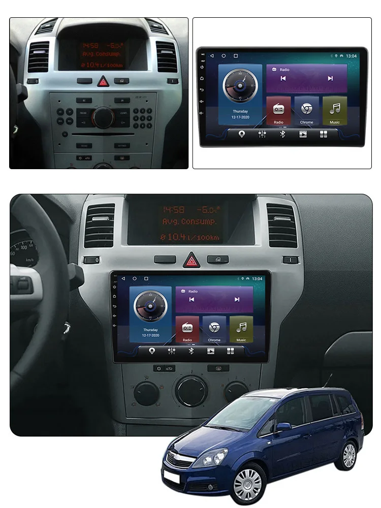 Автомагнитола 2DIN Android для Opel Zafira B 2005 - 2014 Astra H 2004-2014 мультимедийный видеоплеер