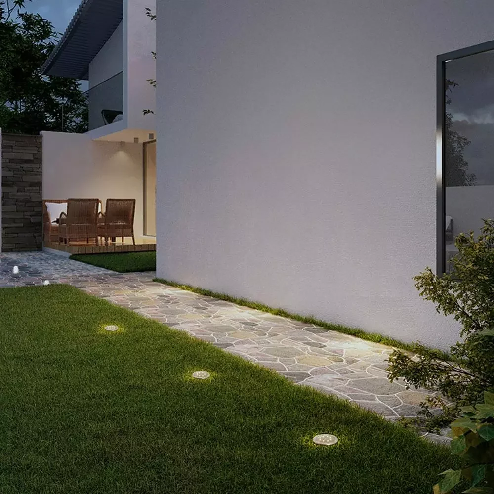 

Solar Powered Ground Light 4/8 LED Outdoor Path Light Spot Lamp Yard Garden Lawn Landscape Waterproof