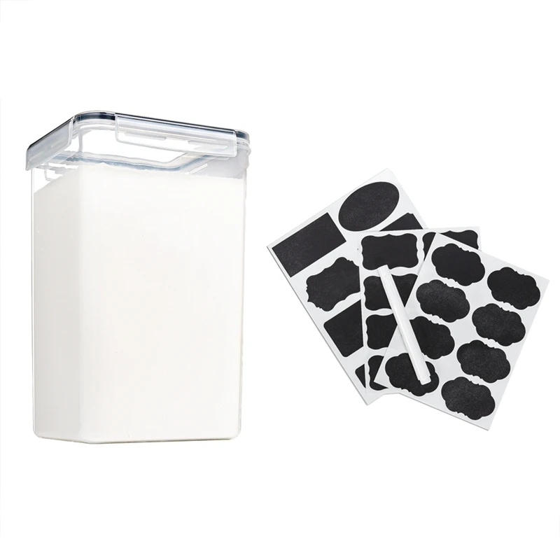 

Flour And Sugar Container With Lids (6.5 Liters Each) - Airtight Kitchen & Pantry Bulk Food Storage
