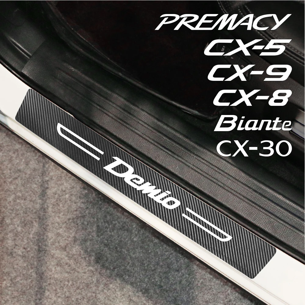 Автомобильные наклейки на порог, защитные наклейки на дверной порог для Mazda Demio 2, предпочтительные аксессуары