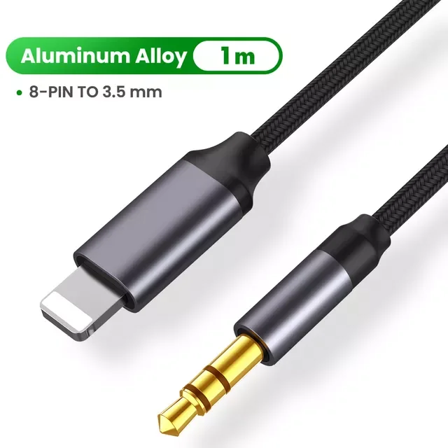 

iPhone 3.5mm Jack Aux Cable Car Speaker Headphone Adapter for iPhone 13 12 11 Pro XS Audio Splitter Cable for iOS 14 Above