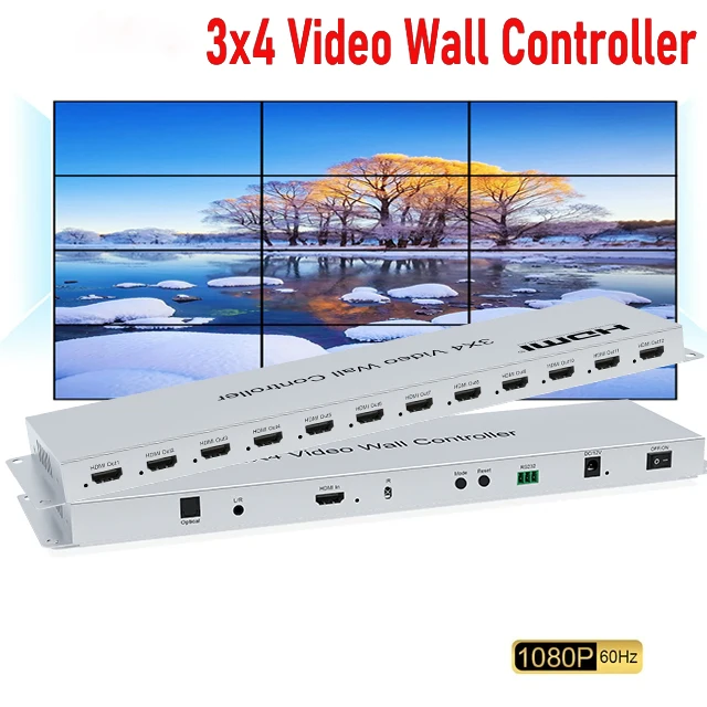 Фото Контроллер видеостены HDMI 3x4, 2x2, 2x3, 2x4, 3x3, 3x4, 2x5, 2x6, 1x3, 1x4, 1x5, 3, 4, 6, 8, 9, 12, процессор для видеостен, сплайсер для ТВ-экранов №1