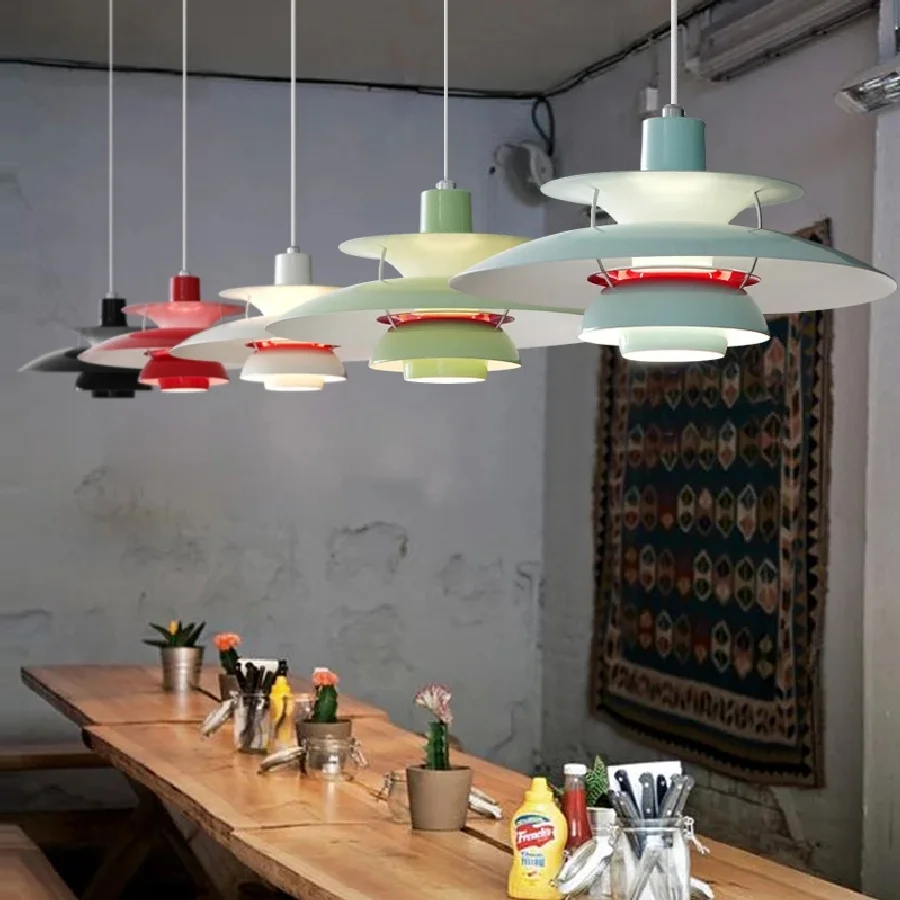 

Modern Metal Loui LED Pendant Light Colorful Umbrella Danish Designer Suspension Lamp E27 Luminaire Fixtures Cocina Accesorio