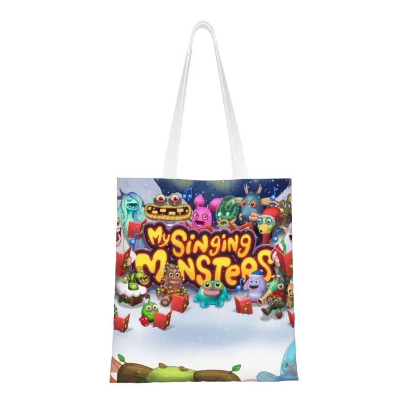 

Холщовая сумка-шоппер с принтом «Мой Поющий Монстр»