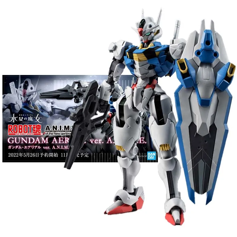 

Bandai Gundam Anime Figure Robot Spirits Witch From Mercury Aerial Collection Gunpla Anime Action Figure Toys Free Shipping