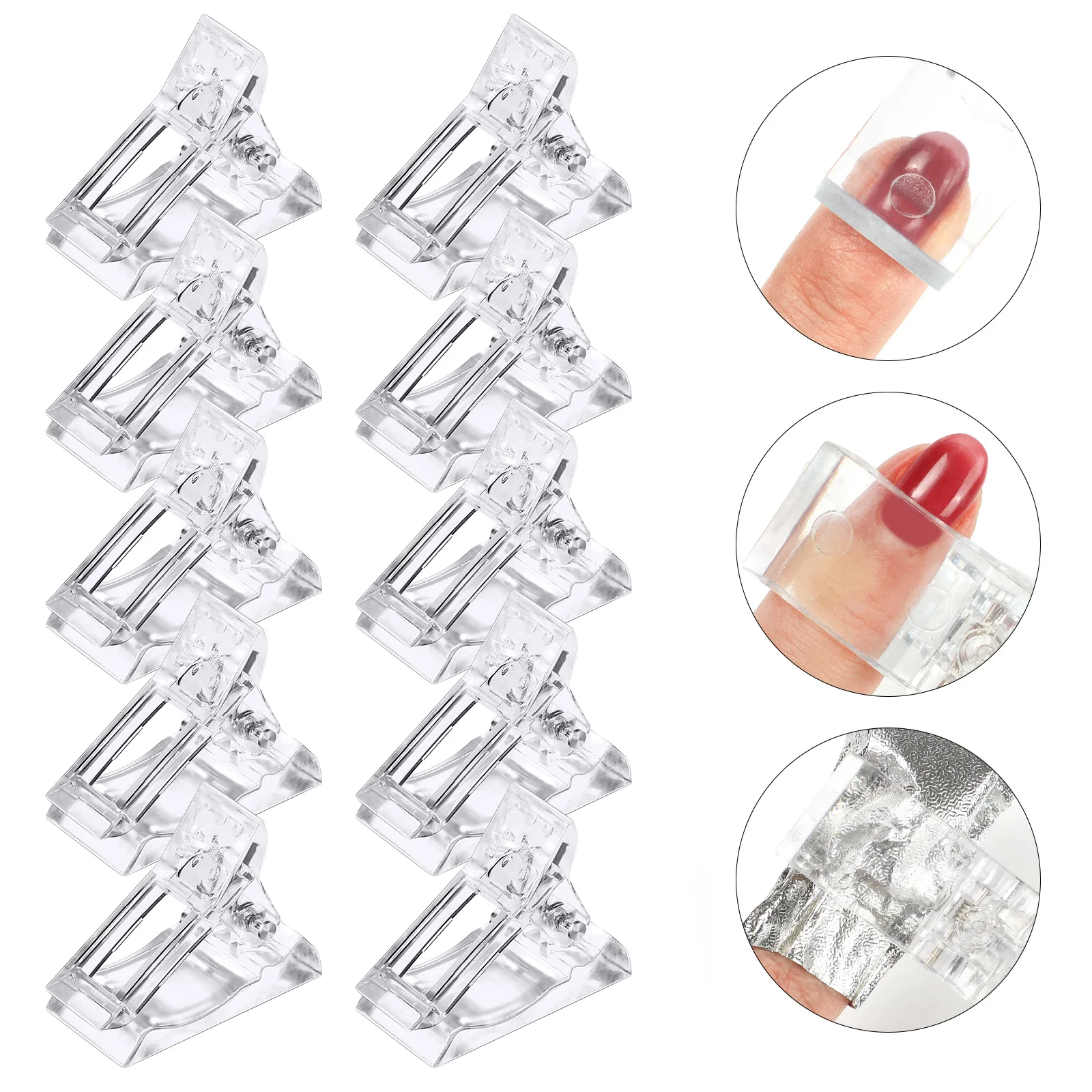 10 шт. светодиодные зажимы для наращивания ногтей