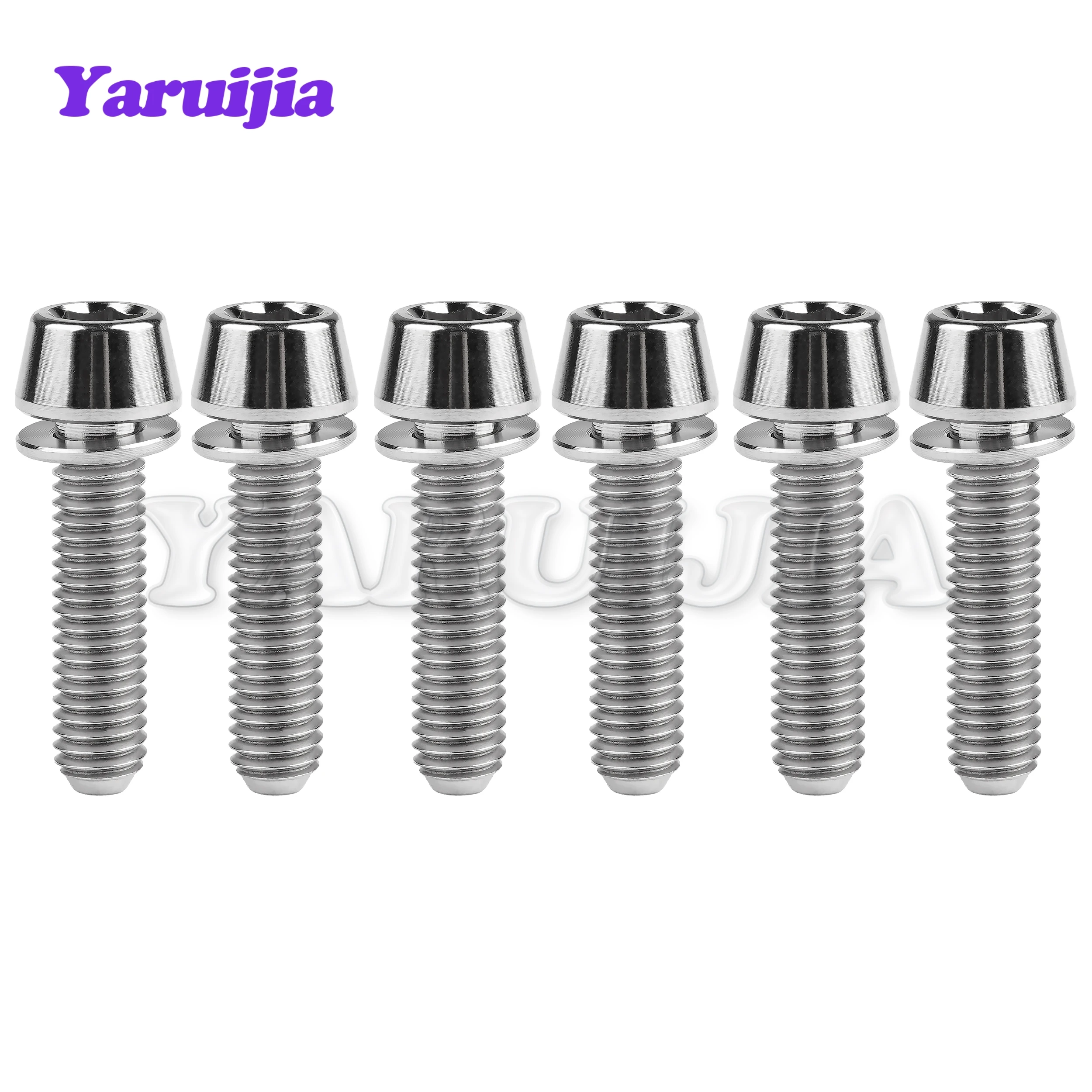 

Титановый болт Yaruijia M5/M6x16/18/20 мм, 2/5000 дюйма, шестигранный винт с конической головкой для велосипедного стержня, 6 шт.
