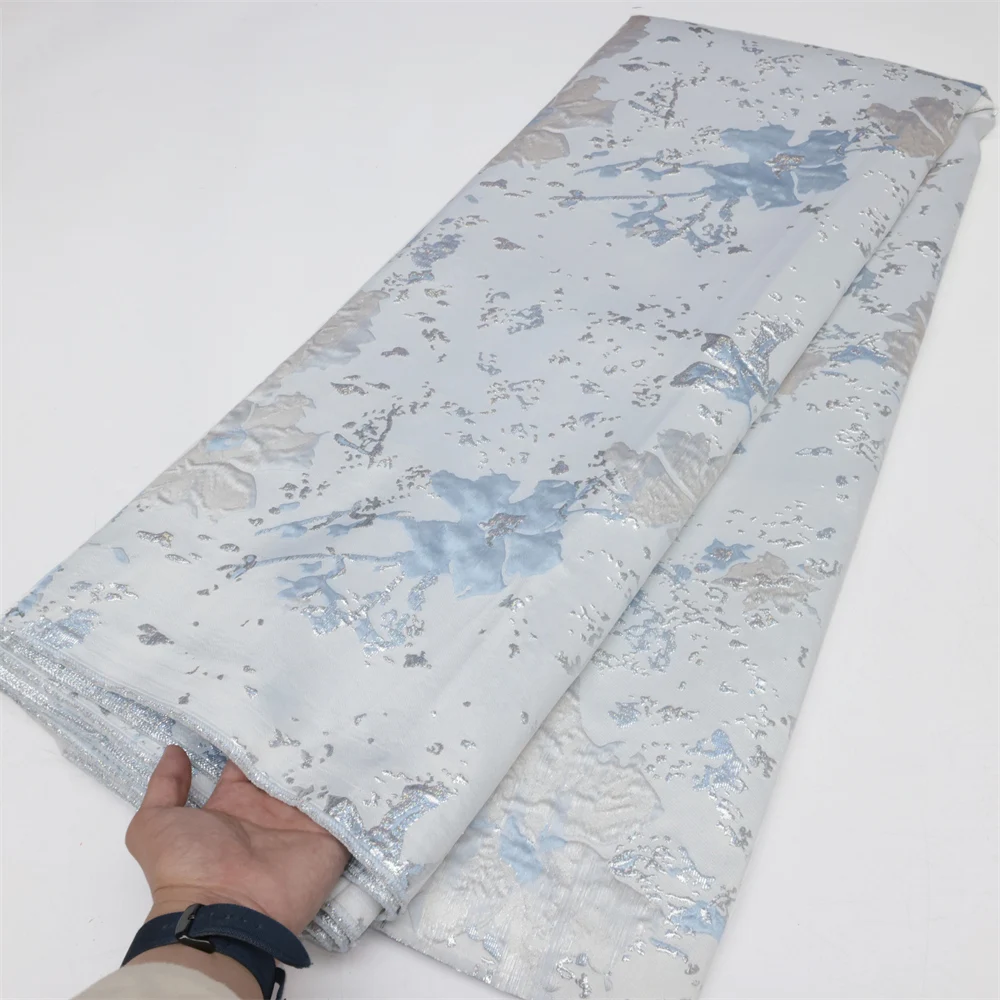 

Latest Brocade Jacquard Lace Fabric 2023 High Quality African French Jacquard Lace For Women Wedding Party Material PL163-2