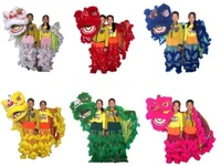 cosplay advertising chinese folk art lion mascot dance costume pure wool southern lion for two kids cosplay party dress children