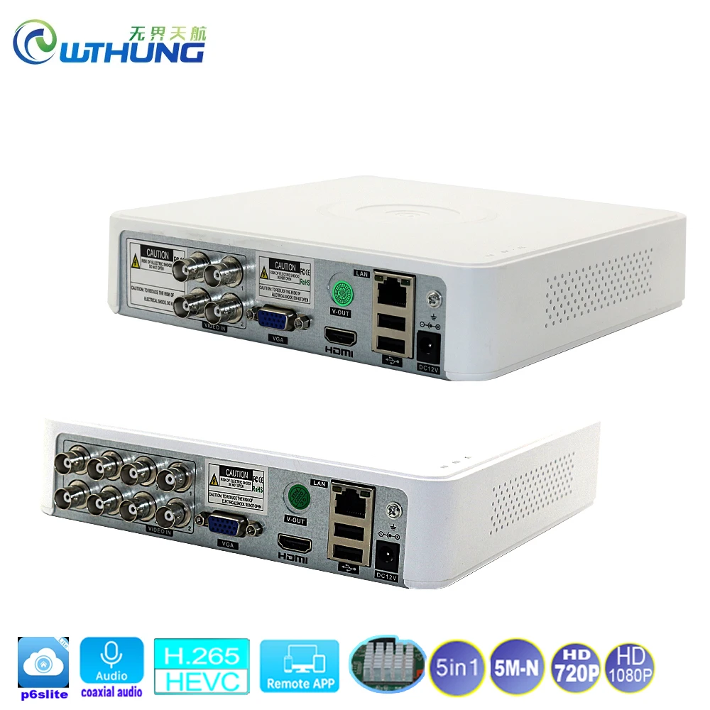 Умная Камера Наблюдения 5 В 1 4/8 Каналов Мп 1080 Кадров Секунду Видео Ip Tvi Cvi Cvbs P2p Onvif