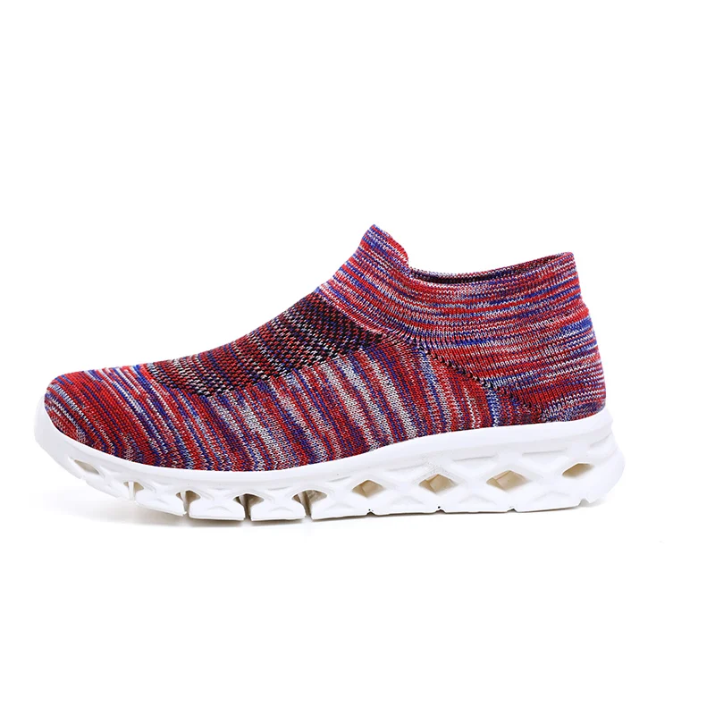 Couples Rainbow Sock Sneakers New Arrivals Slip-on Men Casual Sport Shoes Comfort Lightweight Running Shoes Women Big Size 46