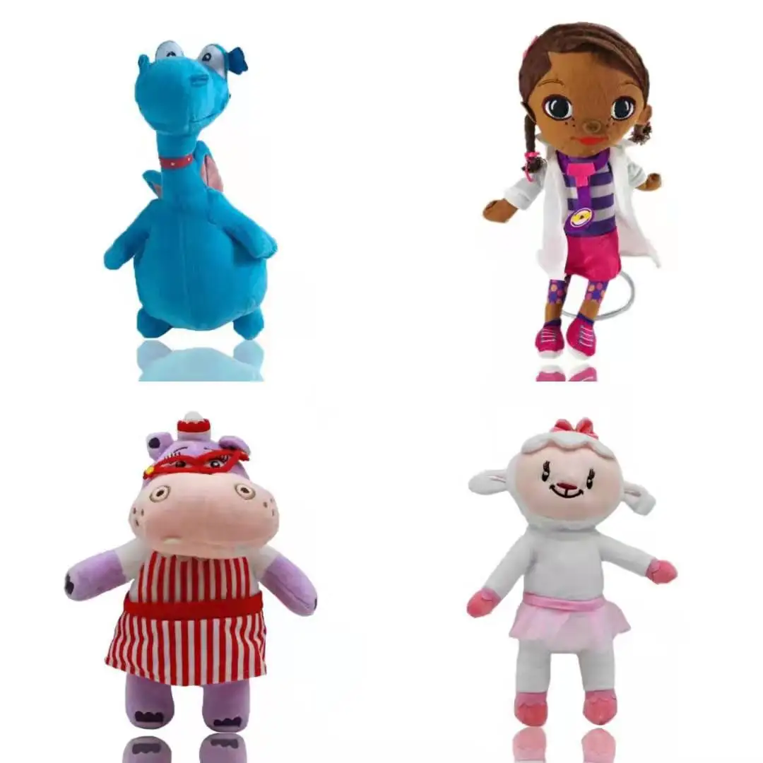 22-32cm Disney Cartoon Doc McStuffins Plush Toys Doctor Lambie Sheep Stuffy Dragon Stuffed Animals Dolls Kids Toy images - 6