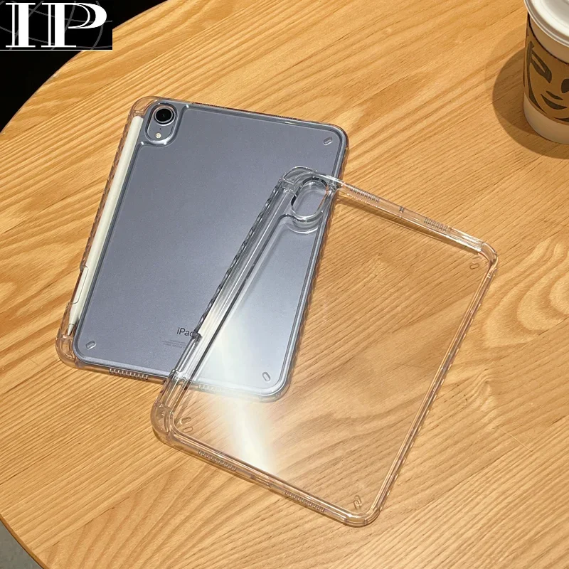Фото Жесткая задняя крышка для ПК для Funda iPad Mini 6, чехол с держателем для ручки для iPad Mini 6-го поколения, 2021, 8,3 дюйма, прозрачный чехол Mini 6 №1