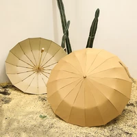 16 k wedding umbrella designer elegant white wooden handle umbrella men large male durable paraguas plegable male umbrellas