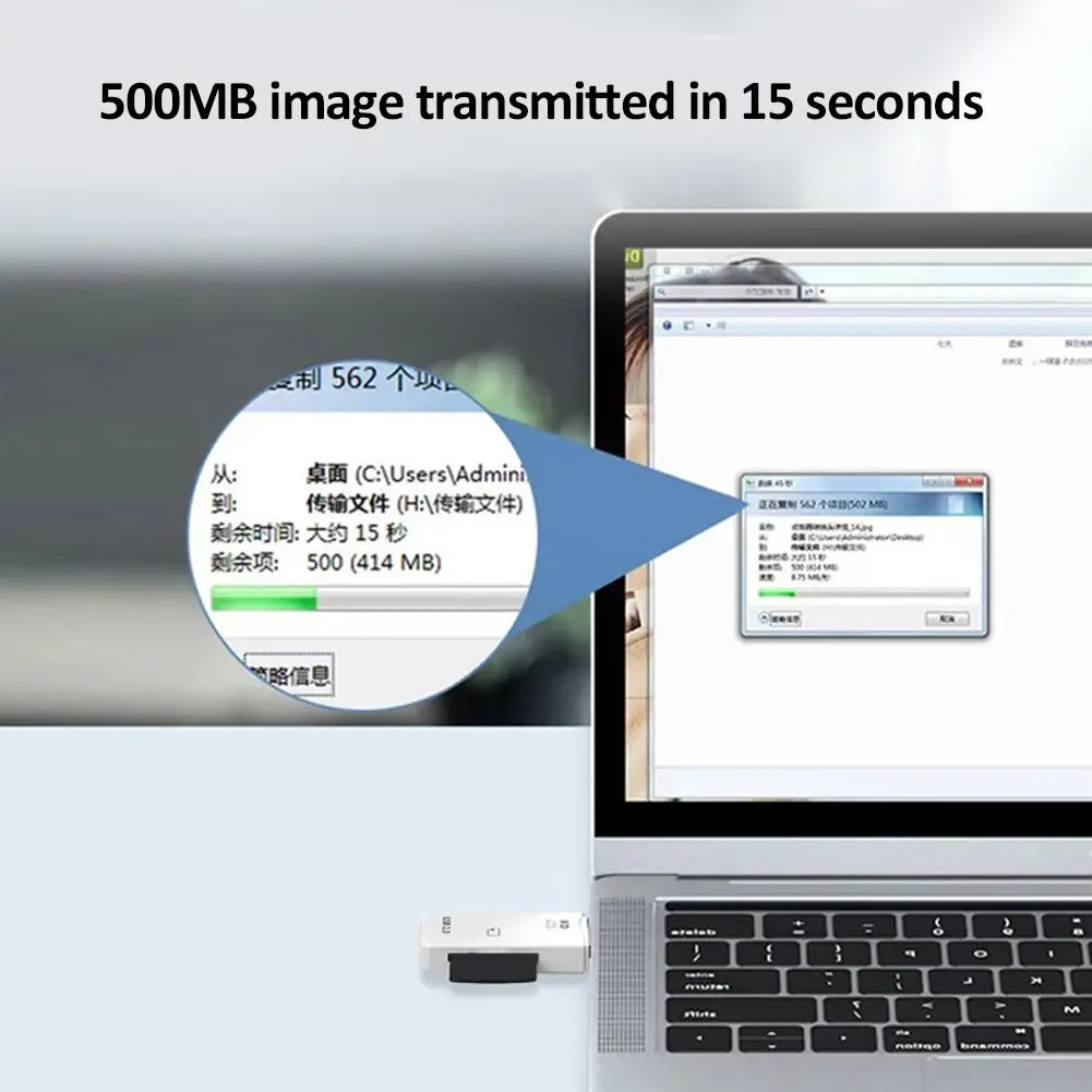 Высокоскоростное устройство чтения карт Usb2.0 портативное однопортовое цвета