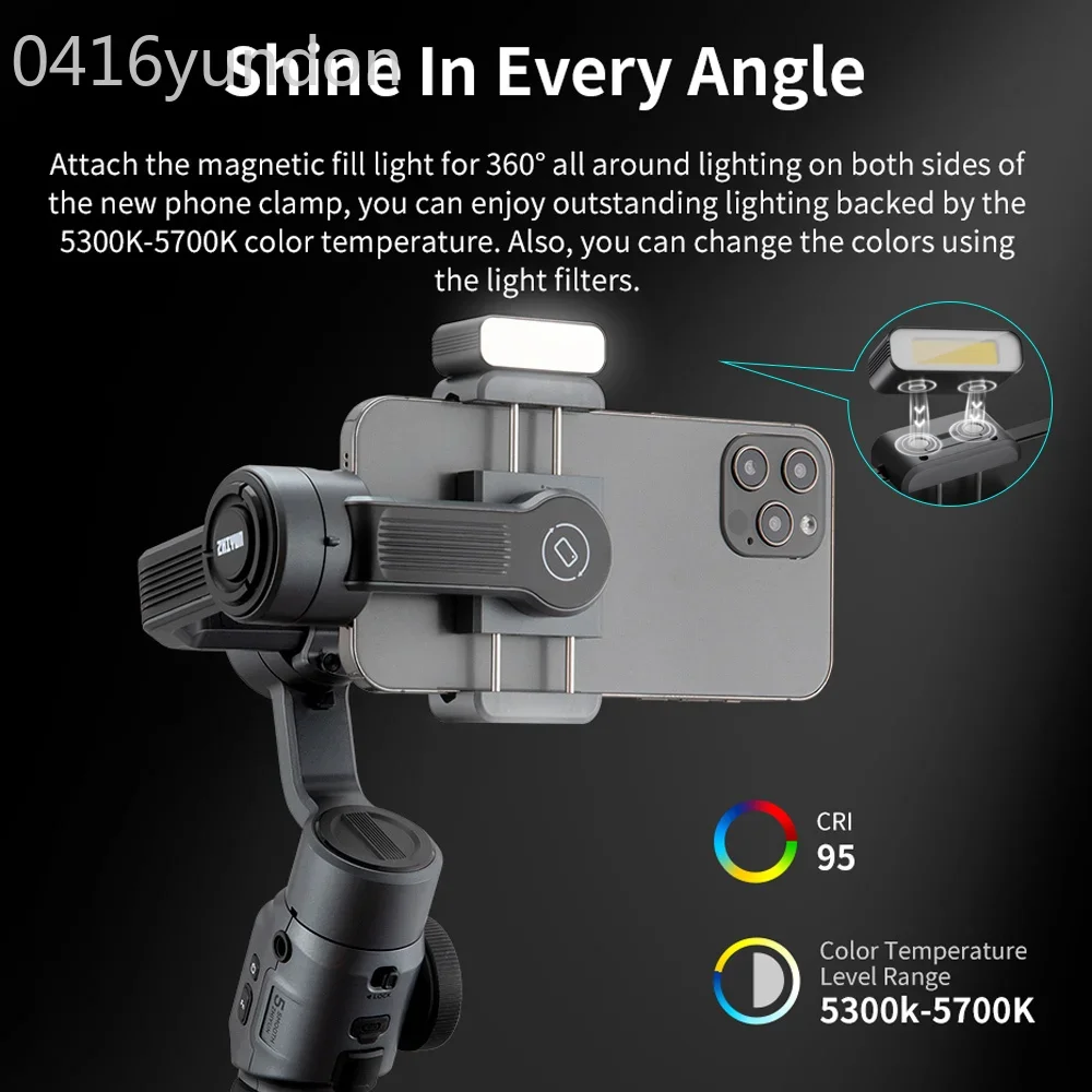 3-осевой ручной гиростабилизатор ZHIYUN Smooth 5 для смартфонов тележка зум умное