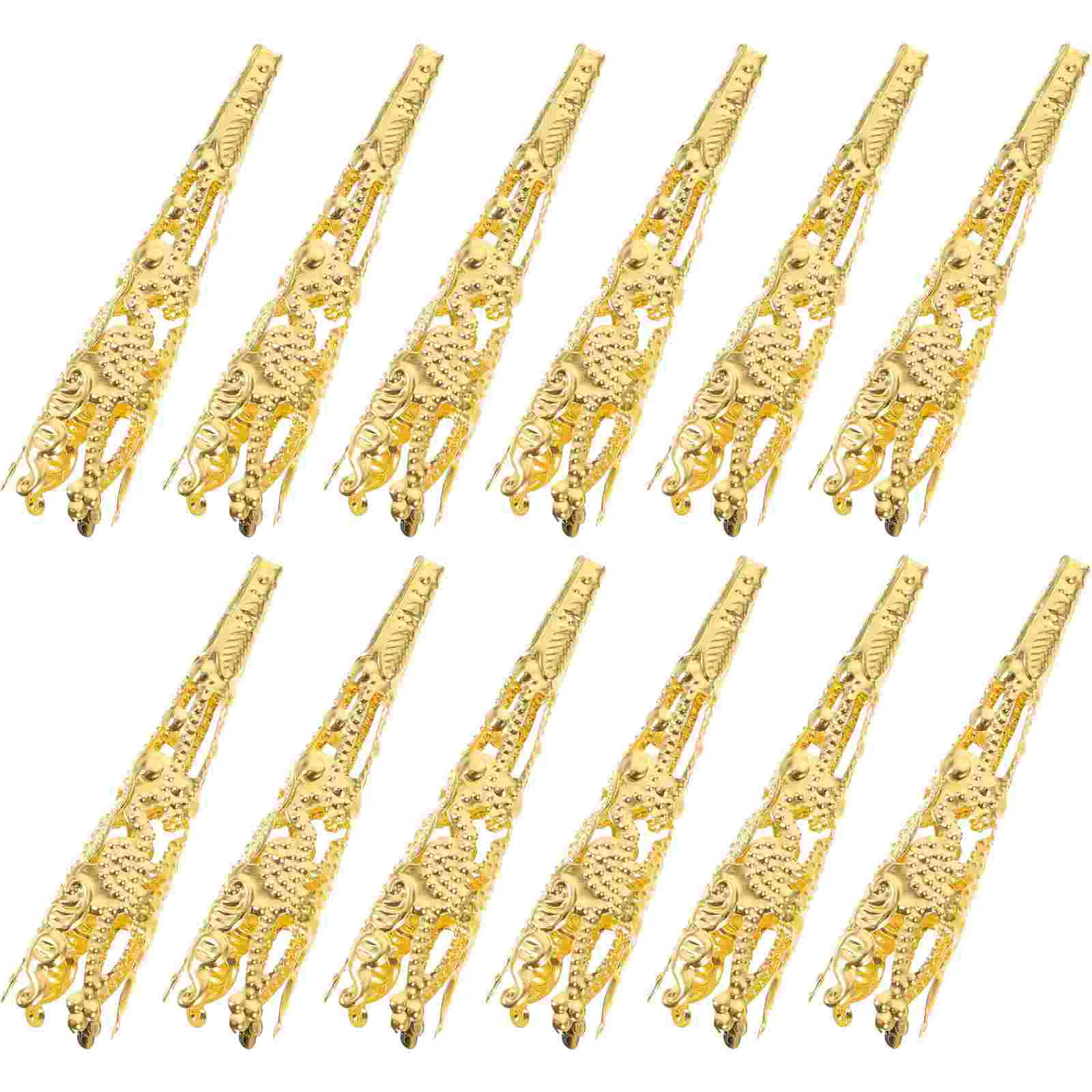 

120 Pcs Jewels Metal Beads Caps End Bracelets DIY Materials Jewelry Making Embellishments