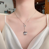 s925 sterling silver lock shape smiley pendant necklace trend ins necklace ladies fashion accessories jewelry gift