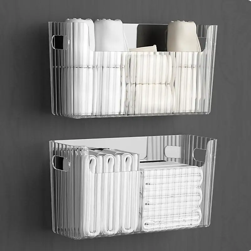 

Open Design Wall Mounted Storage Box Rectangular Self Adhesive Organizer Multipurpose Holding Rack For Jewelry Saop Spices Jars