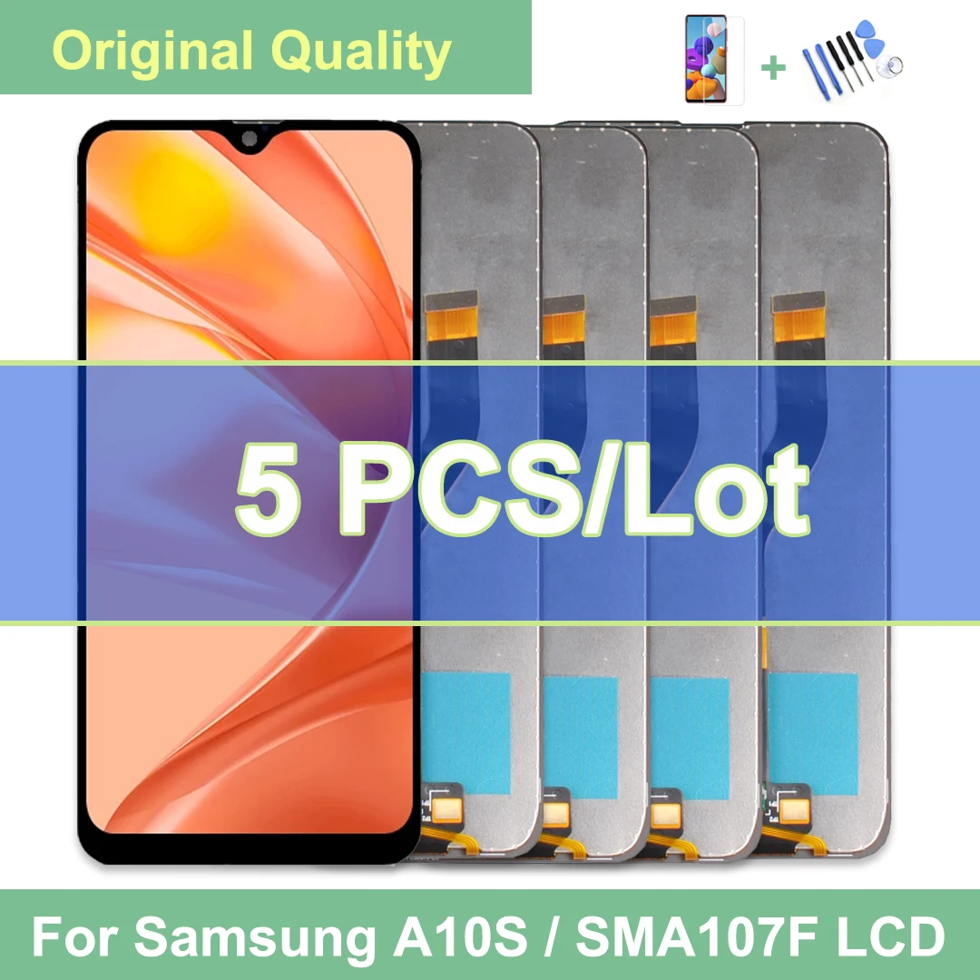 5 Piece A10s Original Display For Samsung Galaxy A10s A107 A107F A107FD A107M LCD Display No /With Frame Touch Screen Assembly