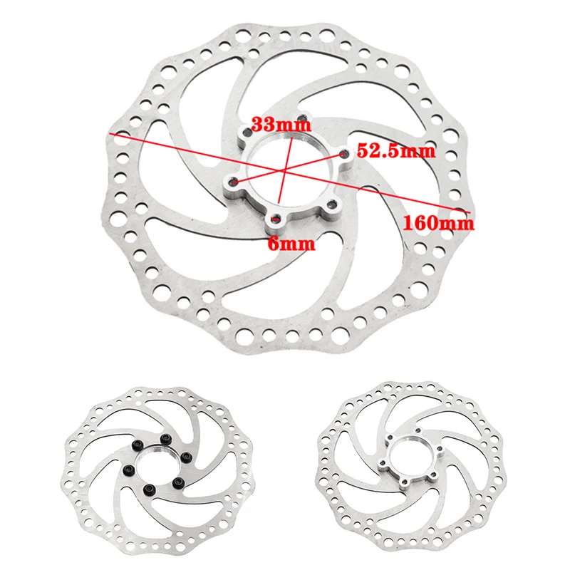 ZTTO MTB Bike 160mm Brake Disc Disc Rotary Disc Bicycle Modification With Flange Diagonal Hole 48mm Brake Disc Bicycle Parts