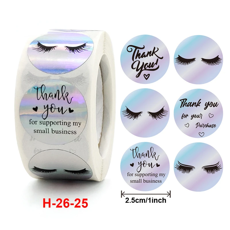 

Colorful Thank You Stickers Roll 500-Count Stickers Round for Wedding Birthday Party Holiday Celebration FC
