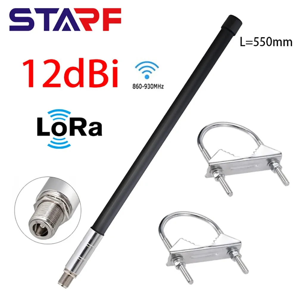 

8-12dBi Omni Fiberglass Aerial Antenna 868Mhz 915Mhz Outdoor Helium Miner Antenna For LoRa RAK NEBRA Bobcat HNT