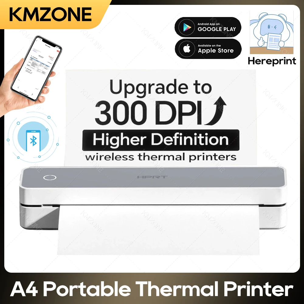 Портативный термопринтер HPRT A4 300 точек на дюйм MT610 Pro, Bluetooth ...