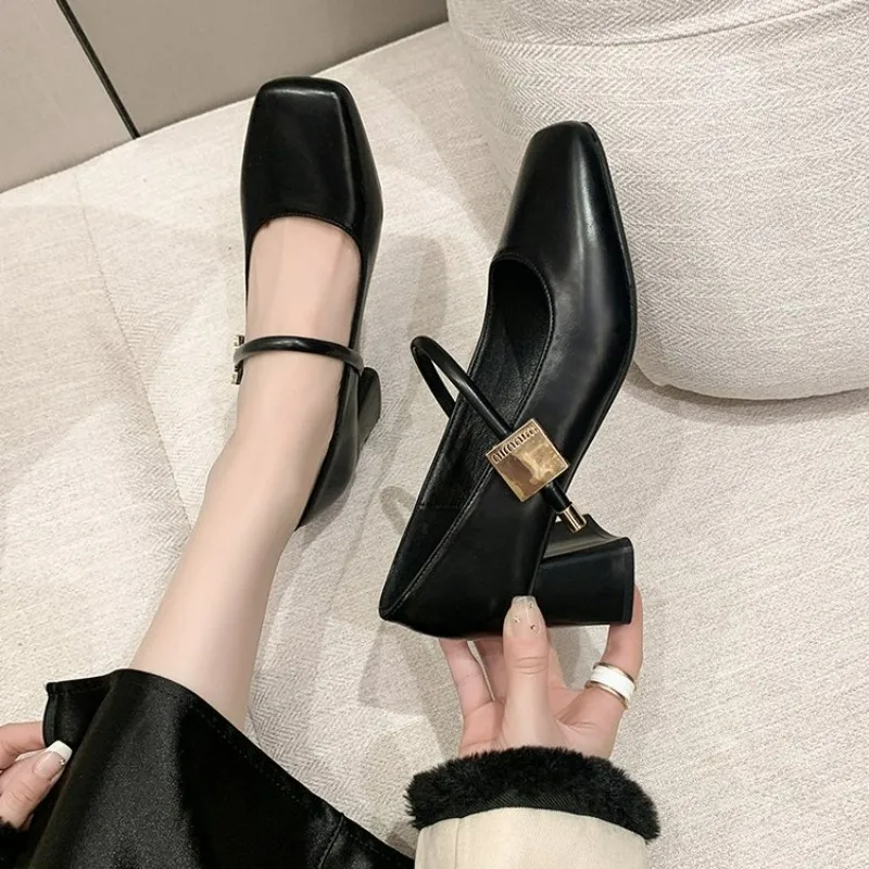 Туфли-лодочки женские с закрытым носком обувь для офиса свадьбы вечеринки низкий