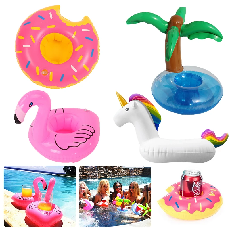

Air Mattresses for Cup Inflatable Flamingo Drinks Cup Holder Pool Floats Bar Coasters Floatation Devices Cute Toy Drink Holder
