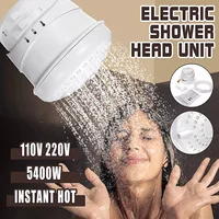5400W 110V/220V Electric Shower Head Instant Water Heater Adjustable Temperature Bath Shower Heater with 2m Hose Bathroom Heater
