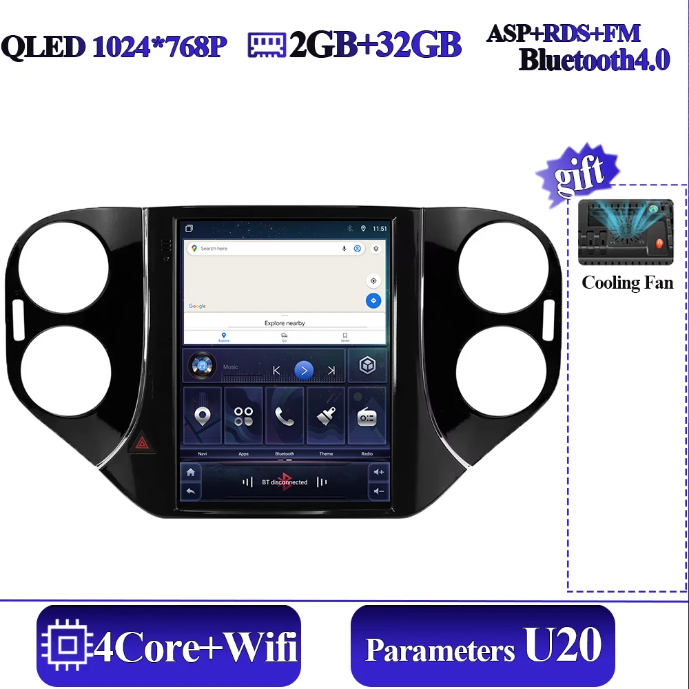 

9,7 ”Android 14 для VW Volkswagen Tiguan Golf 5 2006-2016 мультимедийный радиоплеер Carplay автомобильное стерео для головного устройства в стиле Тесла