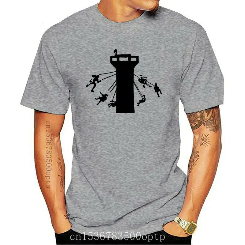 

Camiseta con graffiti de arte callejero para hombre, camisa de moda de verano de 2021, con estampado de Banksy De La Torre de la