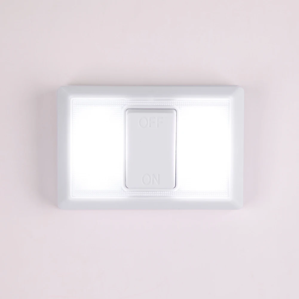 Монолитный блок светодисветильник настенный ночник работающий от батарейки для