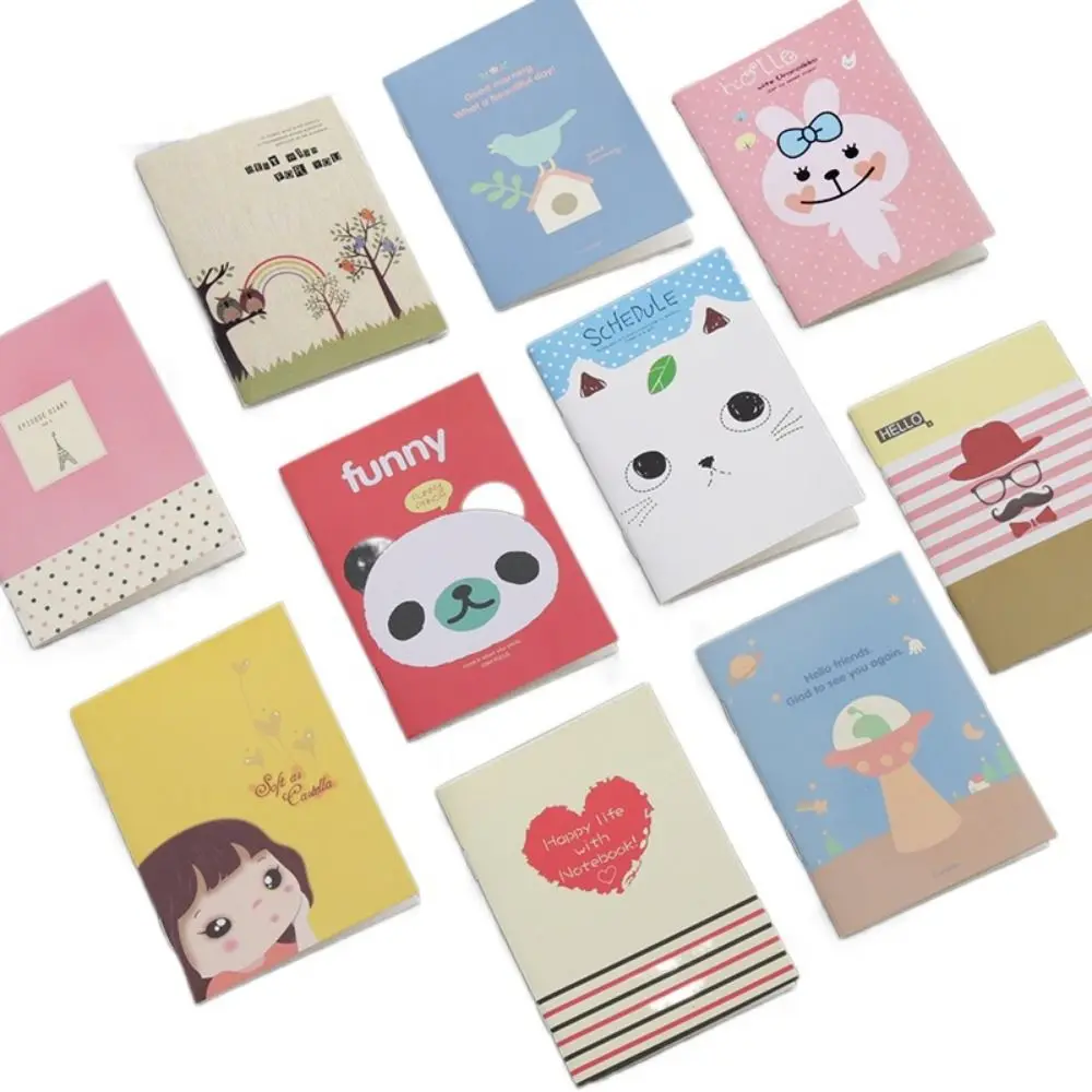 

Простой мини-блокнот с героями мультфильмов, мягкий милый блокнот, милая креативная карманная книга, офисные принадлежности