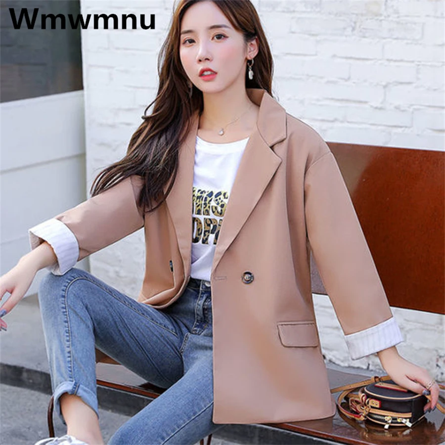 

Spring Fall Classic Office Casual Blazer Coat Korean Loose Work Wear OL Outwear Lady Formal Elegant Suit 2023 New Fashion Jacket