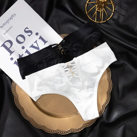 3Pcs/Set Lady Pure Soft G-String Thongs Women's Thick Breathable Underwear Female Comfortable Panties Hollow Out Thong for Women