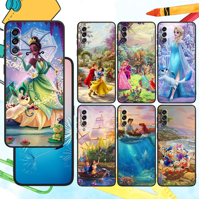 

Mickey Donald Duck Princess For Samsung Galaxy A90 A80 A70 S A60 A50S A30 S A40 S A2 A20E A20 S A10S A10 E Black TPU Phone Case