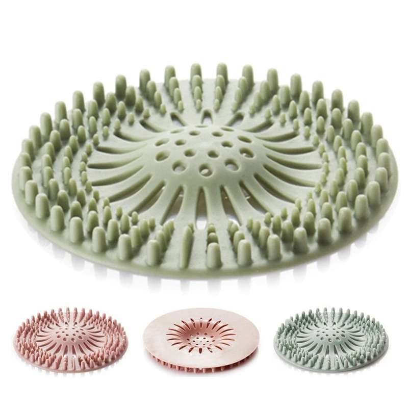 

3 Pack Shower Drain Cover Premium Hair Catcher Upgraded Hair Stopper Rubber Sink Strainer For Bathroom And Kitchen