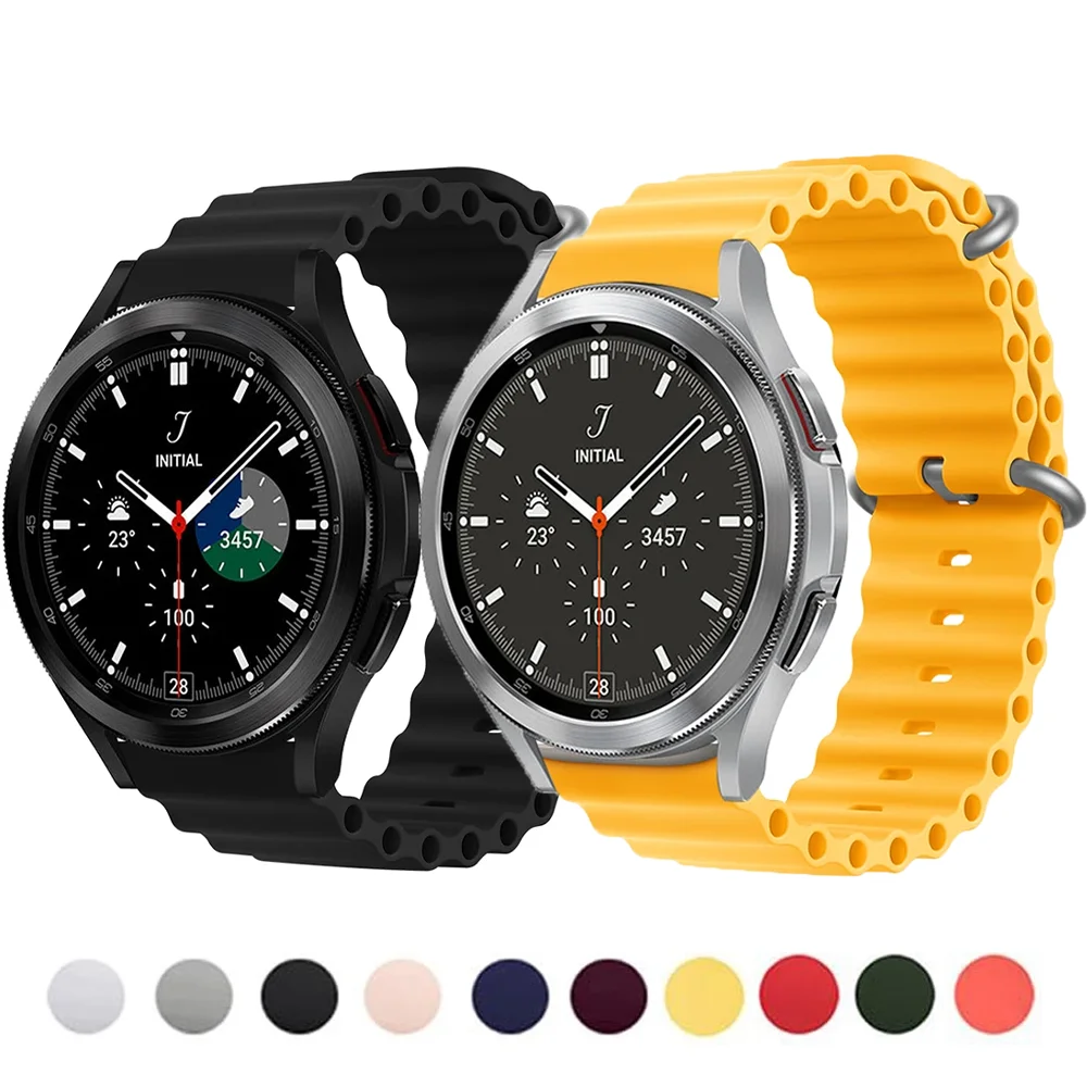 

Силиконовый ремешок Ocean Starp для Samsung Galaxy Watch 5/5 pro 4 classic 42 мм 46 мм 45 мм 20 мм 22 мм correa galaxy watch 4 44 мм 40 мм