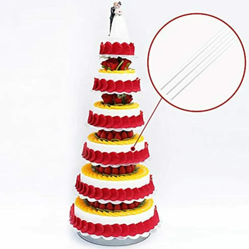 

24PCS Plastic Cake Dowel Rods cake Support Rods Easy Cut for Stacking Supporting Cake and Tiered Cake Construction