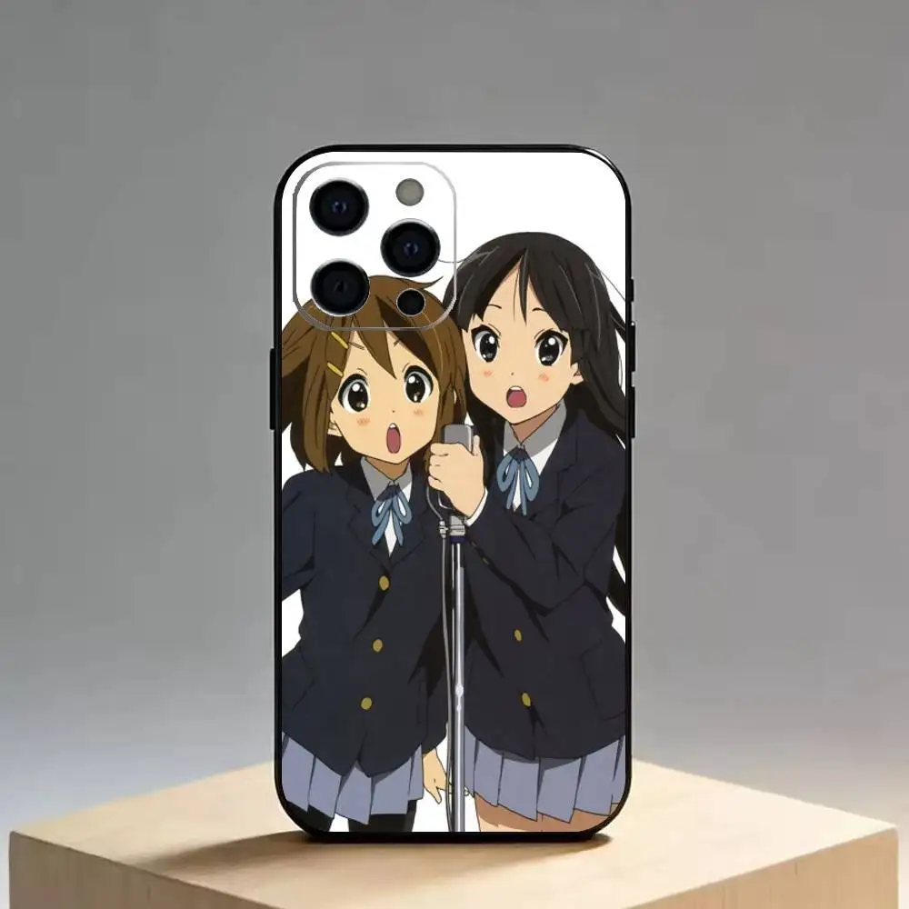 Фото Чехол для телефона K-On! Hirasawa-Akiyama - Tainaka-Kotobuki-Nakano для iPhone 17, 16, 15, 14, 13, 12, 11 Plus, Pro Max, XS, мягкий силиконовый, черный №3