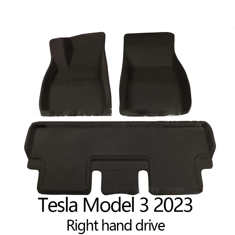 Автомобильные коврики из ТПЭ под заказ полный комплект для Tesla Model 3 2023 правый руль