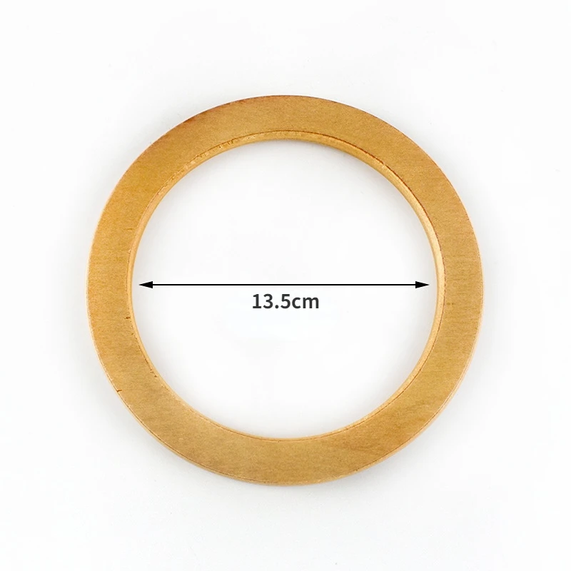 1Pc Round D-shaped Wooden Bag Handle Metal Ring Handbag Handles Replacement DIY Purse Luggage Handcrafted Accessories bag making