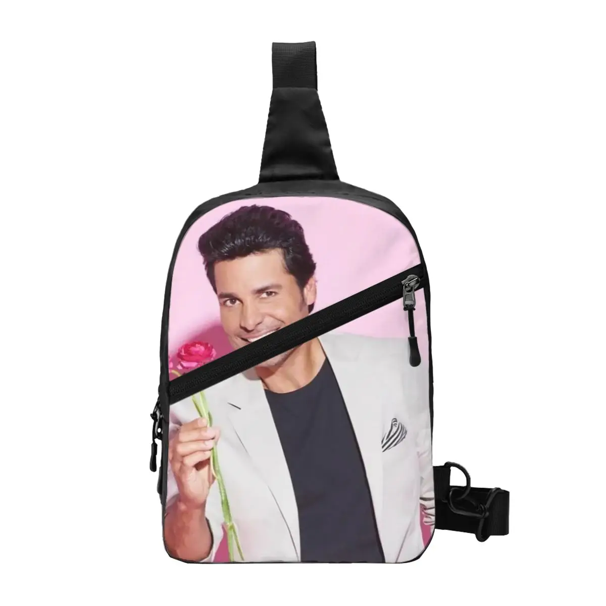 

Chayanne Crossbody Sling Backpack Men Custom Latin Pop Singer And Actor Chest Shoulder Bag for Travel Hiking Daypack
