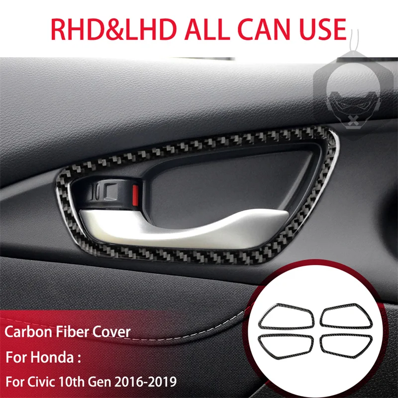 

For Honda Civic 10th Gen 2016 2017 2018 2019 Car Interior Sticker Gear Shift Panel Air Conditioning Vent Cover Decor Car Sticker