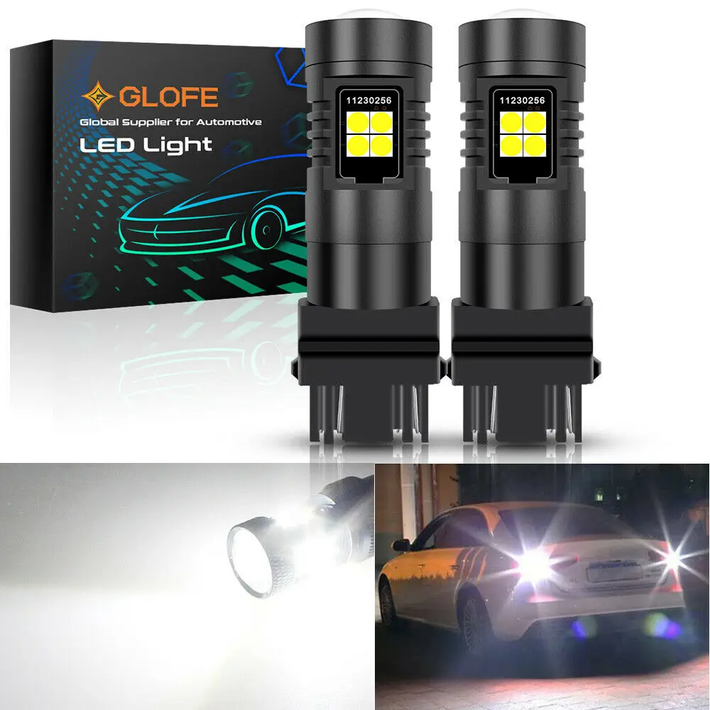 

Ultra Bright White 3157 3156 16-Smd Led Backup Reverse Lamp Drl Projector Light