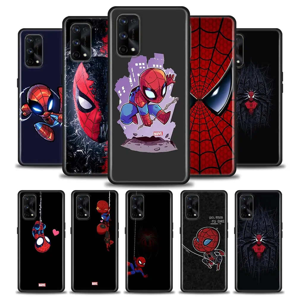 

Marvel Phone Case for Realme 5 6 7 7i 8 8i 9i 9 XT GT GT2 C17 Pro 5G SE Neo2 Soft Silicone Case Cover Anime Cartoon Spider-Man
