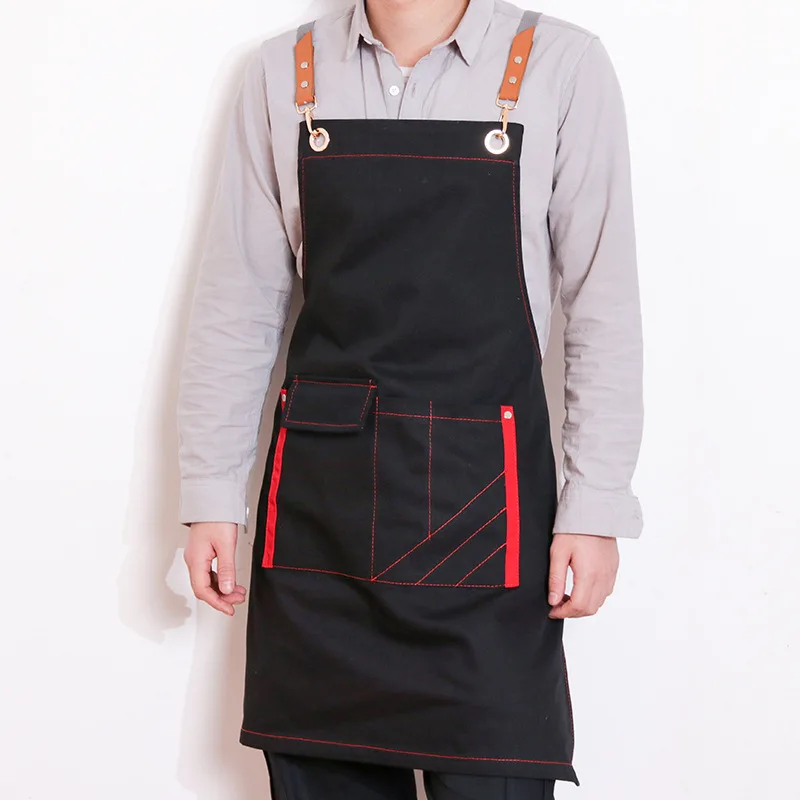 

Denim apron home kitchen cooking restaurant cafe custom logo barber manicure men and women work clothes apron printing